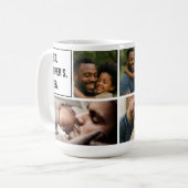 Mug Meilleur Père du Monde Collage de Photos et Texte  (Devant gauche)