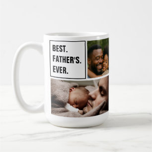 Mug Meilleur Père du Monde Collage de Photos et Texte