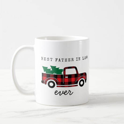 Mug Meilleur Père en droit Jamais utilisé Camion de No (Gauche)