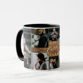 Mug Meilleur Père Jamais Woodgrain Photo Collage Garde (Devant gauche)