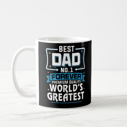 Mug Meilleur Père Papa meilleur du monde No.1 (Gauche)