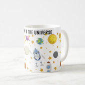 Mug Meilleur Père Personnalisé Dans L'Univers (Devant droit)