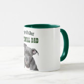 Mug Meilleur PÈRE PITBULL - Black Pitty Dog Face (Devant droit)