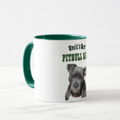 Mug Meilleur PÈRE PITBULL - Black Pitty Dog Face (Devant gauche)