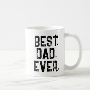 MUG MEILLEUR PÈRE TENDANCE À JAMAIS BLANC TYPOGRAPHIE