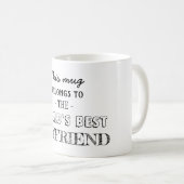 Mug Meilleur Petit Ami Appartient Ici (Devant droit)
