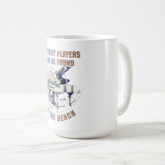 Mug Meilleur Piano Player sur banc (Devant droit)