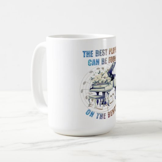Mug Meilleur Piano Player sur banc (Devant gauche)