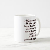 Mug Meilleur pied drôle Demotivational (Devant droit)