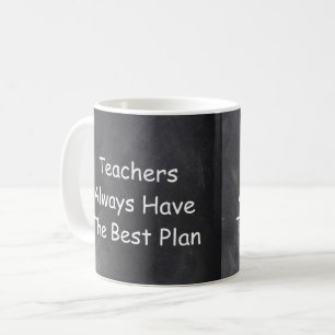 Mug Meilleur plan des enseignants Chalkboard Design Id