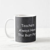 Mug Meilleur plan des enseignants Chalkboard Design Id (Gauche)