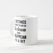 Mug Meilleur plan s'allonge et disparaît. Citation drô (Devant gauche)