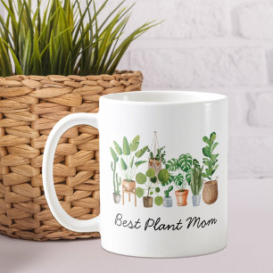 Mug Meilleur Plante Maman Aquarelle Houseplant Garden