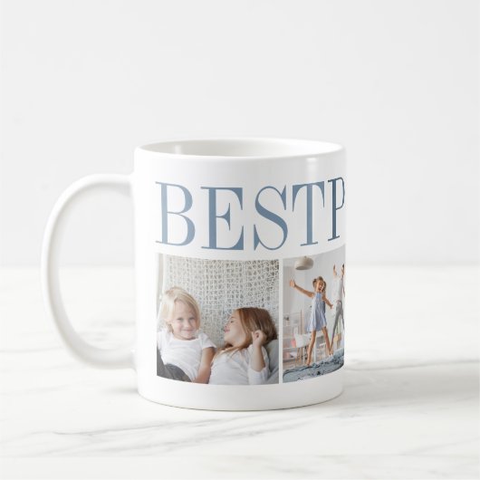 Mug Meilleur Pop Ever 4 photo Collage grand-père (Gauche)