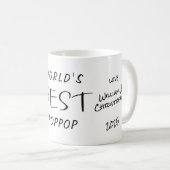 Mug Meilleur Poppop du monde Nom photo personnalisé An (Devant droit)