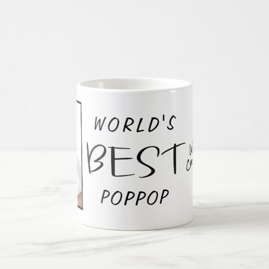 Mug Meilleur Poppop du monde Nom photo personnalisé An (Centre)