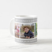 Mug Meilleur Poppy Happy Fête des pères 4 Photo Collag (Devant gauche)