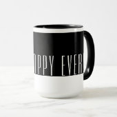 Mug Meilleur POPPY Noir & Blanc moderne jamais (Devant droit)