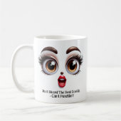 Mug Meilleur potin, visage drôle aux yeux fabuleux (Gauche)