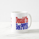 Mug Meilleur POTUS jamais Donald Trump rouge bleu (Devant droit)