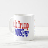 Mug Meilleur POTUS jamais Donald Trump rouge bleu (Devant gauche)