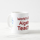 Mug Meilleur professeur d'algèbre du monde avec formul (Devant gauche)