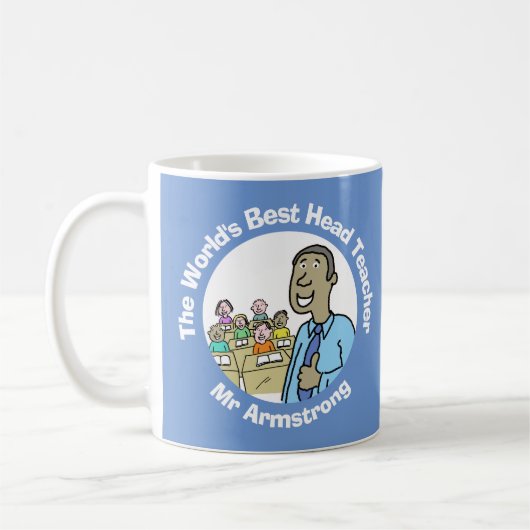 Mug Meilleur professeur de chef masculin au monde (Gauche)