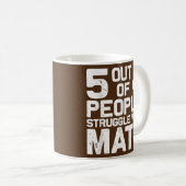 Mug Meilleur professeur de mathématiques Art Hommes fe (Devant droit)