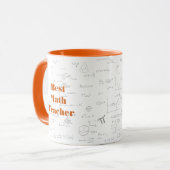 Mug Meilleur professeur de mathématiques Orange Formul (Devant gauche)