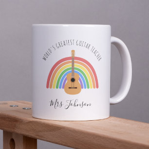 Mug Meilleur professeur de musique Arc-en-ciel Cadeau 