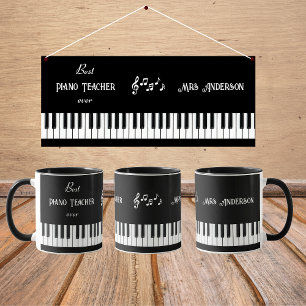 Mug Meilleur professeur de piano jamais personnalisé