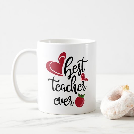 Mug Meilleur professeur de typographie jamais (Avec donut)