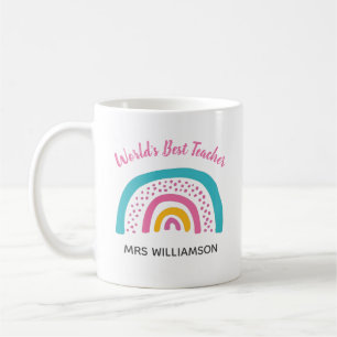 Mug Meilleur Professeur du Monde Arc-en-Ciel Lumineux