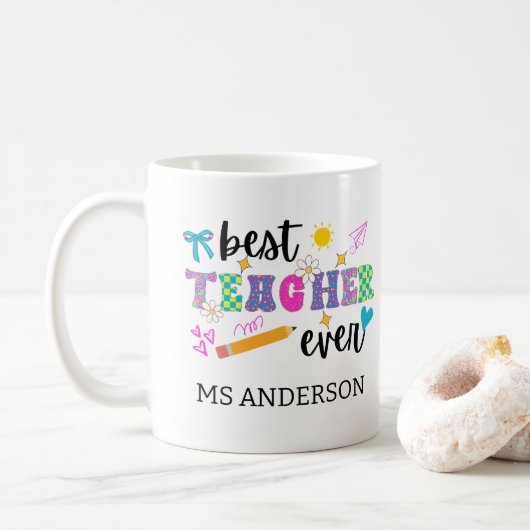 Mug Meilleur Professeur Ever (Avec donut)