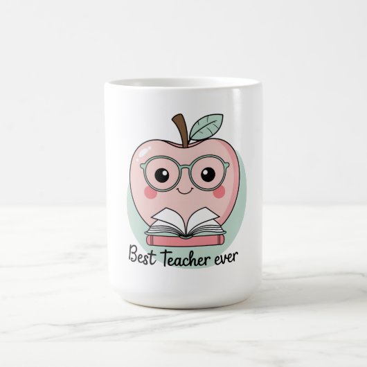 Mug Meilleur Professeur Ever Conception Apple (Centre)