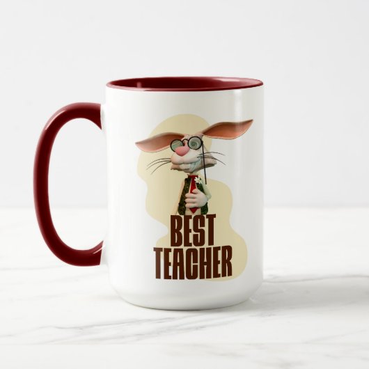 Mug Meilleur professeur lapin de la classe humour (Gauche)