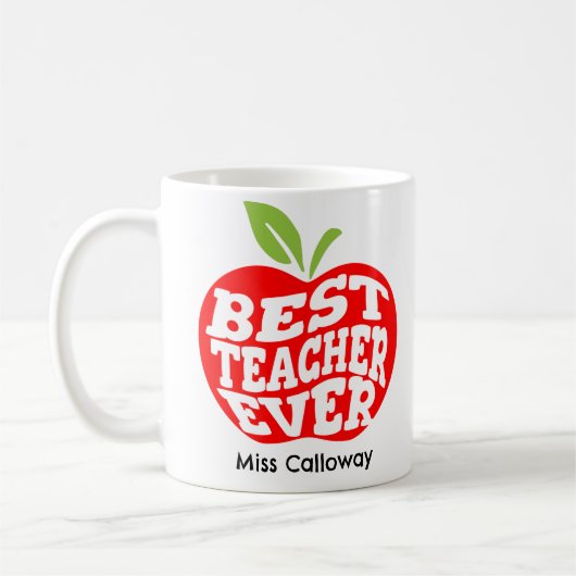 Mug Meilleur Professeur Personnalisé (Gauche)