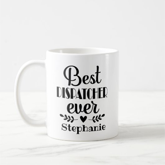 Mug Meilleur répartiteur jamais personnalisé (Gauche)