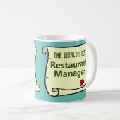 Mug Meilleur Restaurant Manager au monde. (Devant droit)