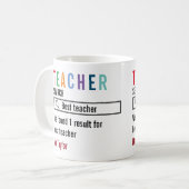 Mug Meilleur résultat de recherche d'enseignant person (Devant gauche)