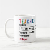 Mug Meilleur résultat de recherche d'enseignant person (Gauche)