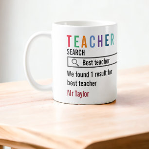 Mug Meilleur résultat de recherche d'enseignant person