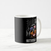 Mug Meilleur Rottweiler Papa Jamais American Drapeau C (Devant droit)
