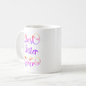 Mug Meilleur script de typographie "votre texte" (Devant gauche)