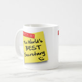 Mug Meilleur secrétaire Post du monde (Devant gauche)