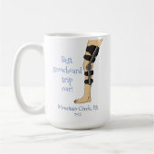 Mug Meilleur Snowboard Trip Ever Drôle bracelet genou (Gauche)