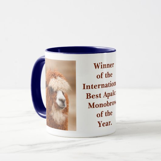 Mug Meilleur Sourcil Uni d'Alpaca (Devant gauche)
