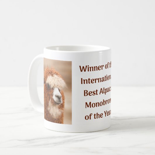Mug Meilleur Sourcil Unique d'Alpaca (Devant gauche)