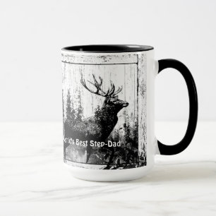 Mug Meilleur Step-Papa du monde de Stag Deer vintage
