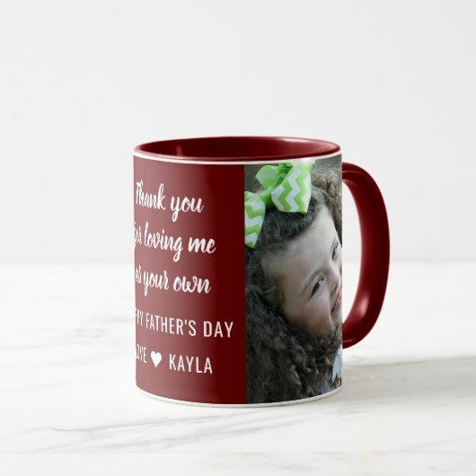 Mug Meilleur StepDad Bonne Fête des pères 2 Collage ph (Devant droit)